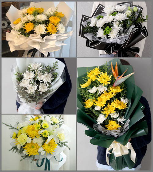 四川成都新都区斑竹园镇华藏村白事花束代送